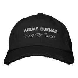 Aguas Buenas Puerto Rico Embrodado gorro de béisbo