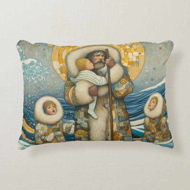 "Aguas frías, guía sólida" acento almohada (Anverso)