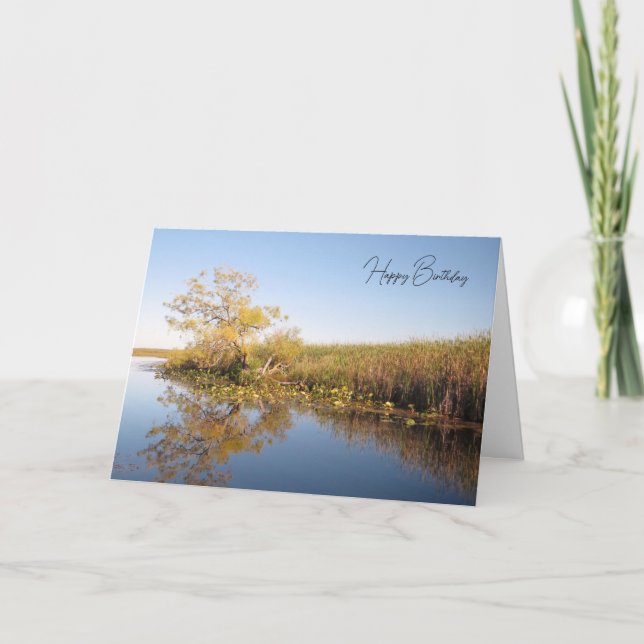 Aguas reflectantes - Tarjeta de cumpleaños (Anverso)