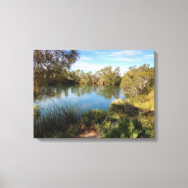 Aguas termales en la huella de lienzos del desiert