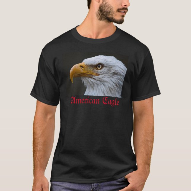 Águila Americana Camiseta Masculina. (Anverso)