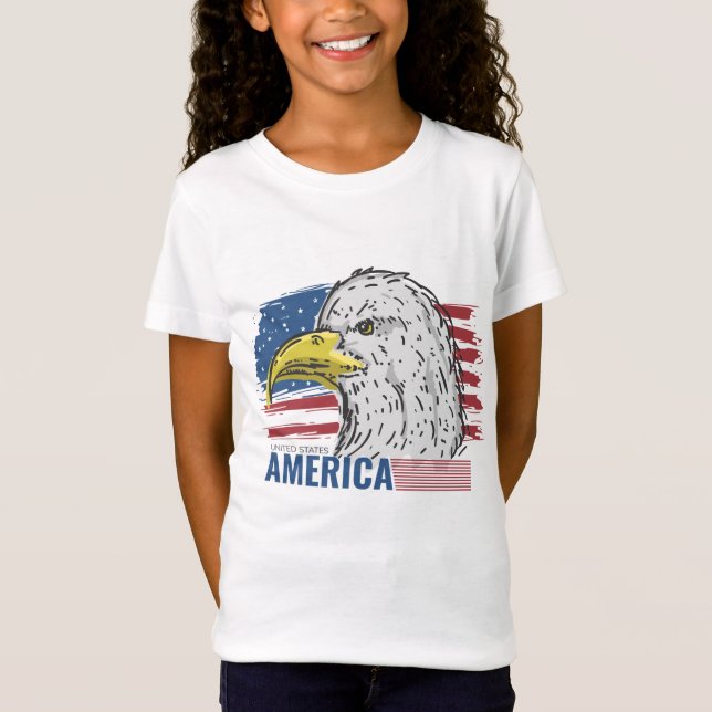 Águila americana con camiseta con bandera (Anverso)