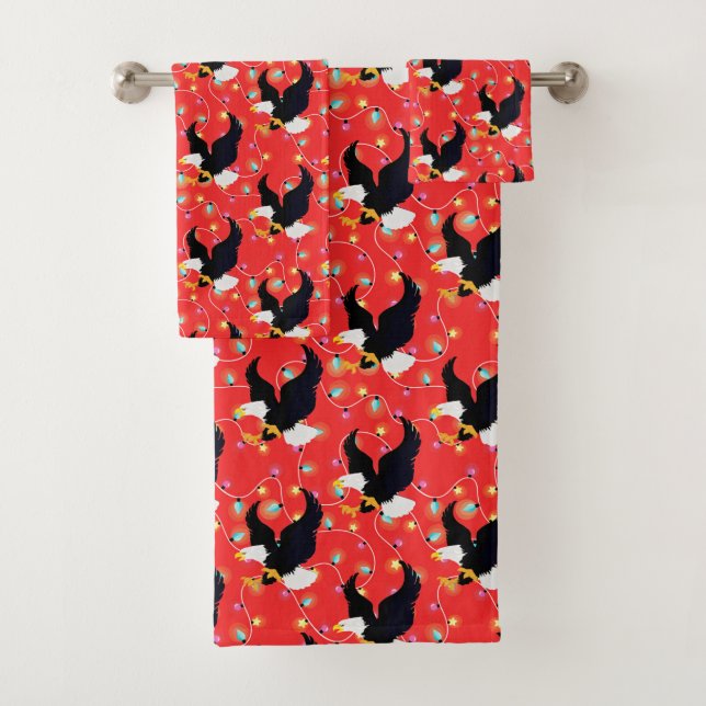 Águila Americana Con Luces Navidades (In situ)