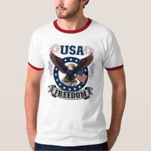 Águila Americana Patriótica USA Libertad Camiseta