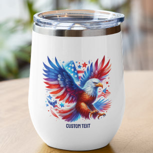 Águila blanca roja del águila estadounidense patri