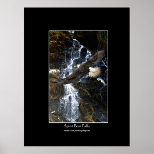 Águila calva, oso espiritual y Poster de arte de c