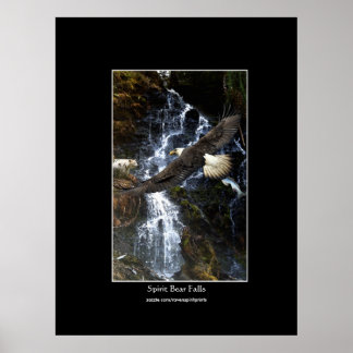 Águila calva, oso espiritual y Poster de arte de c