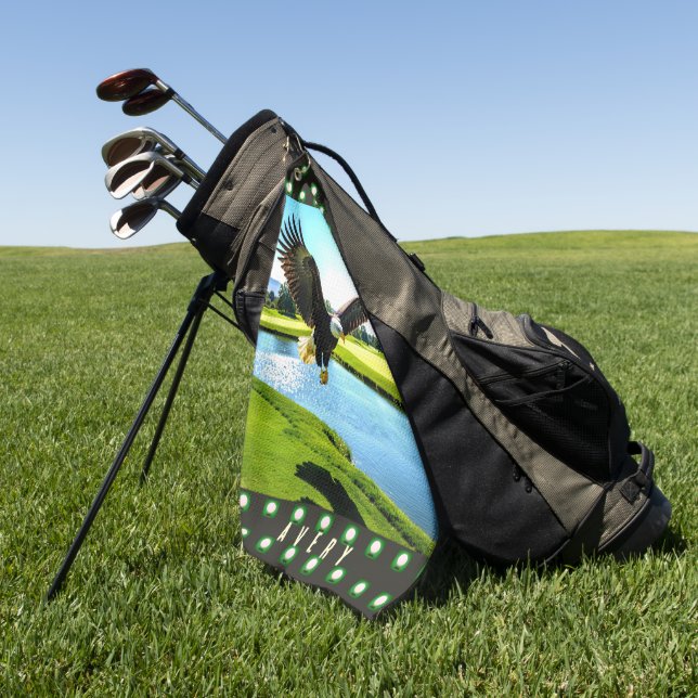Águila Calva - Pájaro Grande Toalla de Golf (Verde)
