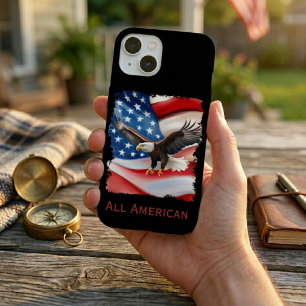 Águila Calva y Bandera de EE. UU. 4 de Julio
