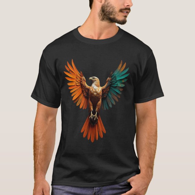 Águila con camiseta de alas abiertas - Tee gráfico (Anverso)