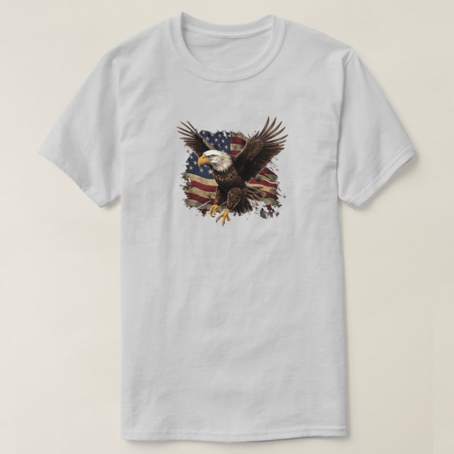 Águila con camiseta de la bandera estadounidense (Diseño del anverso)