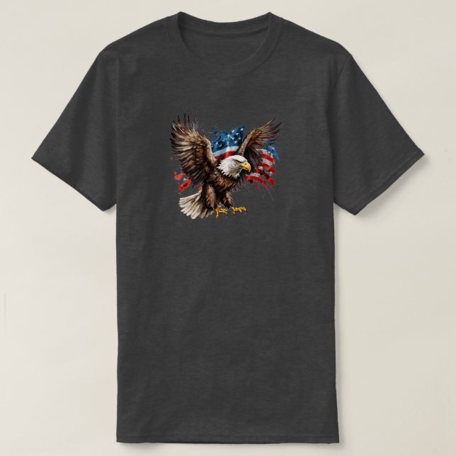 Águila con camiseta de la bandera estadounidense (Diseño del anverso)
