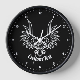 Águila con dos caras reloj de pared