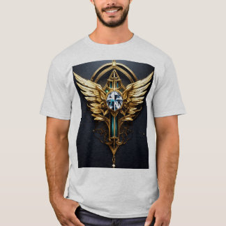 Águila de cristal en la camiseta de vuelo