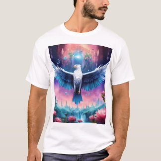 Águila de cristal en vuelo - camiseta de fuerza y
