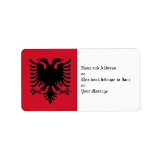 Águila De La Bandera De Albania En Las Etiquetas D