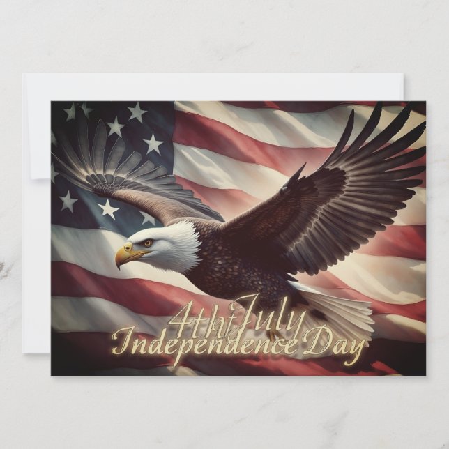 Águila del 4 de julio con bandera americana (Anverso)