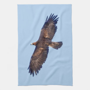 Águila dorada con toalla de cocina ligera