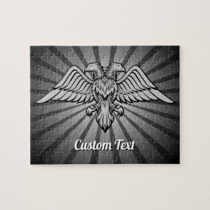 Águila gris con dos caras rompecabezas