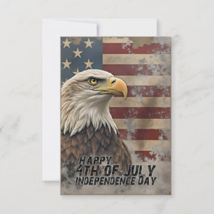 Águila majestuosa y bandera - Espíritu de libertad