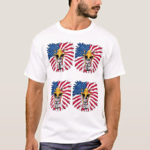 Águila Patriótica Americana" Camiseta en Día de El