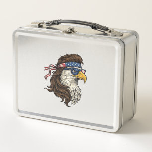 Aguila Patriótica Mullet Grabado Vintage Vector De