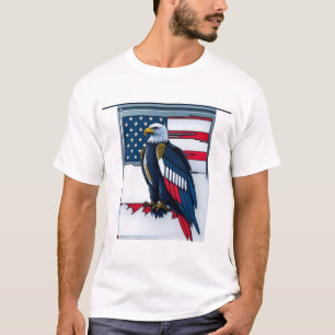 Aguila Patriótica y camiseta con bandera