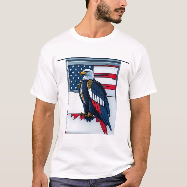 Aguila Patriótica y camiseta con bandera (Anverso)
