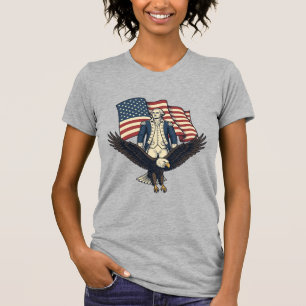 Águila Patriótica y Camiseta Vectorial Vintage Gen