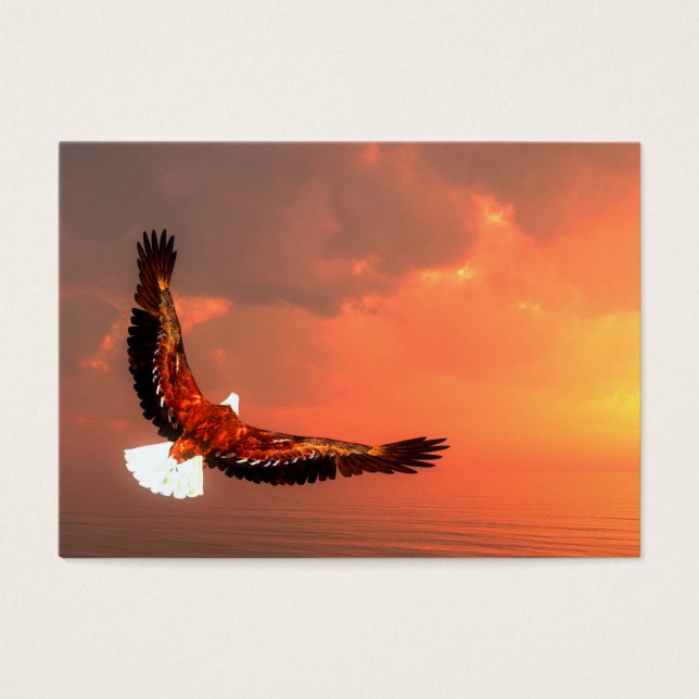Águila volando al sol - renderizado 3D (Frente)