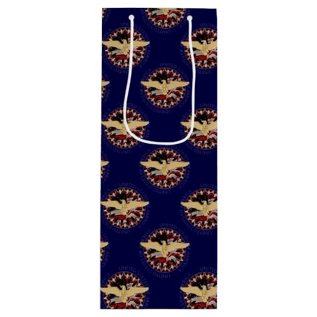 Águila y bandera de los Estados Unidos, bolsa de r (Anverso)