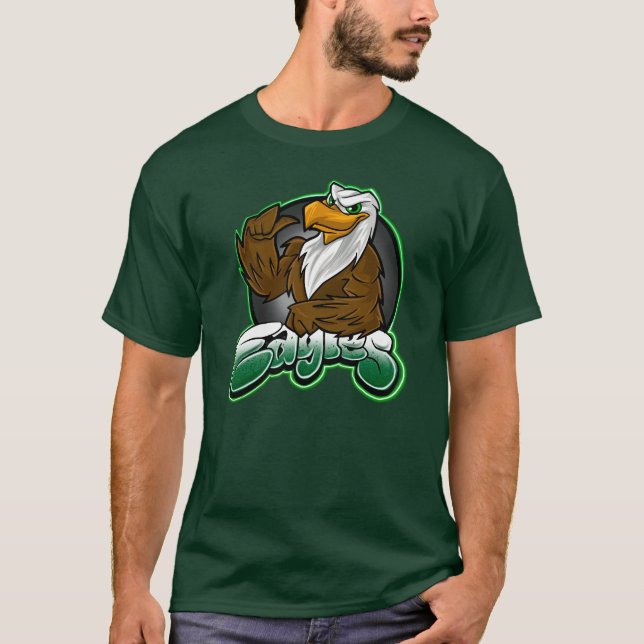 Aguilas de aerógrafo camiseta (Anverso)