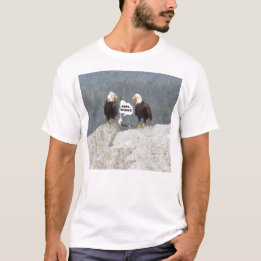 Aguilas divertidas y camiseta básica para hombres