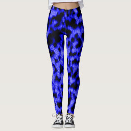 Aguja caliente azul Cheetah Rave Love Leggings