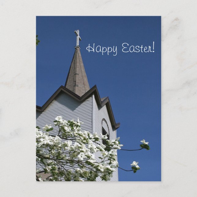 Aguja de la iglesia y postal del Dogwood (Anverso)