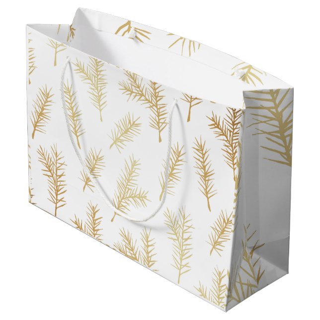 AGUJAS DE PINO EN BOLSAS DE REGALO DE ORO (Angulo reverso)