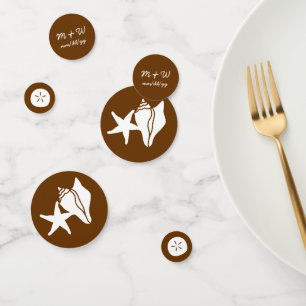 Agujas de verano en confetti de mesa de chocolate