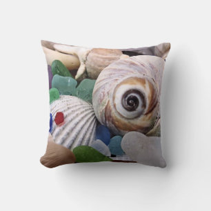 Agujas marinas y vidrio de mar - almohada