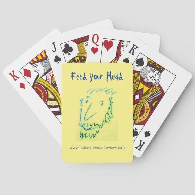 Agujero En La Cabeza Jugando Cartas (Reverso)