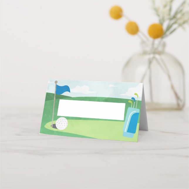 Agujero en tarjetas de cumpleaños, golf (Anverso)