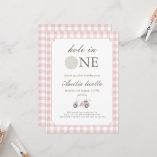 Agujero rosa en una invitación de cumpleaños de go