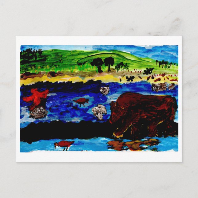 Agujero social con postal de oso (Anverso)