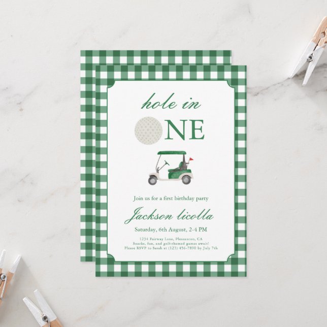 Agujero verde en una invitación de cumpleaños de g (Anverso/Reverso In Situ)