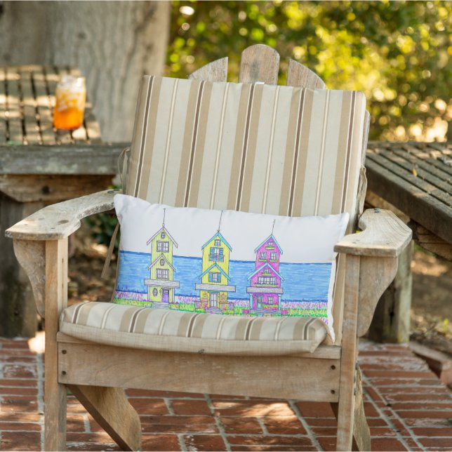 Agujeros de playa 2 almohadas lumbares (Silla)