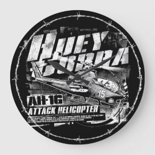 AH-1G HueyCobra Gran Reloj de pared acrílico de re