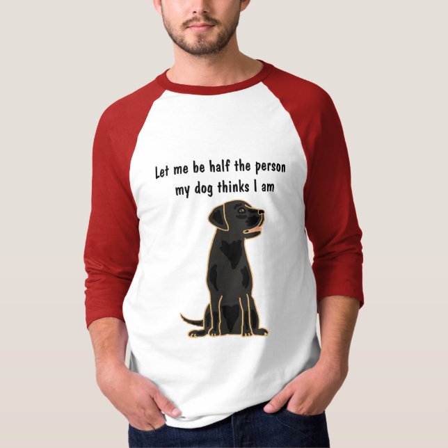 AH camiseta de Labrador del negro del rezo de los (Anverso)