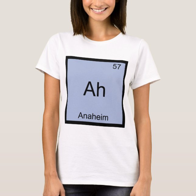 Ah - Camiseta Símbolo Elemento Químico Ciudad Anah (Anverso)