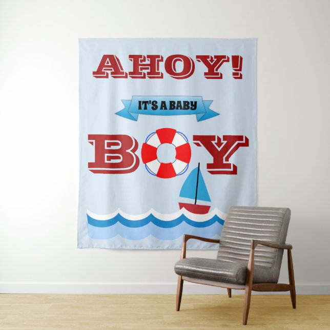¡Ah del barco! Es un tapiz de bebé niño (In situ)
