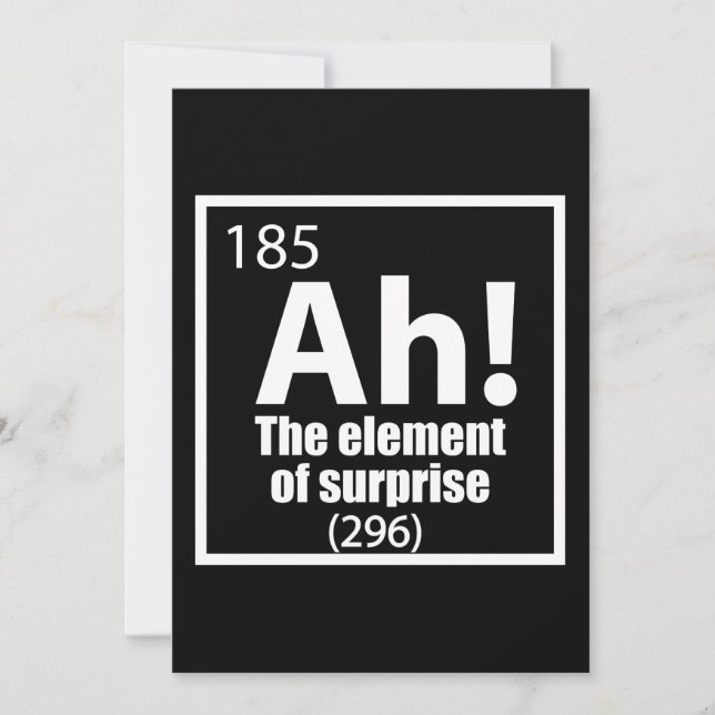 ¡Ah! El elemento del Chiste de la química sorpresi (Anverso)