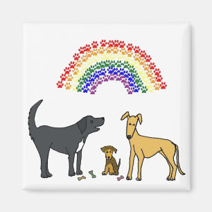 AH imán de los perritos y del arco iris